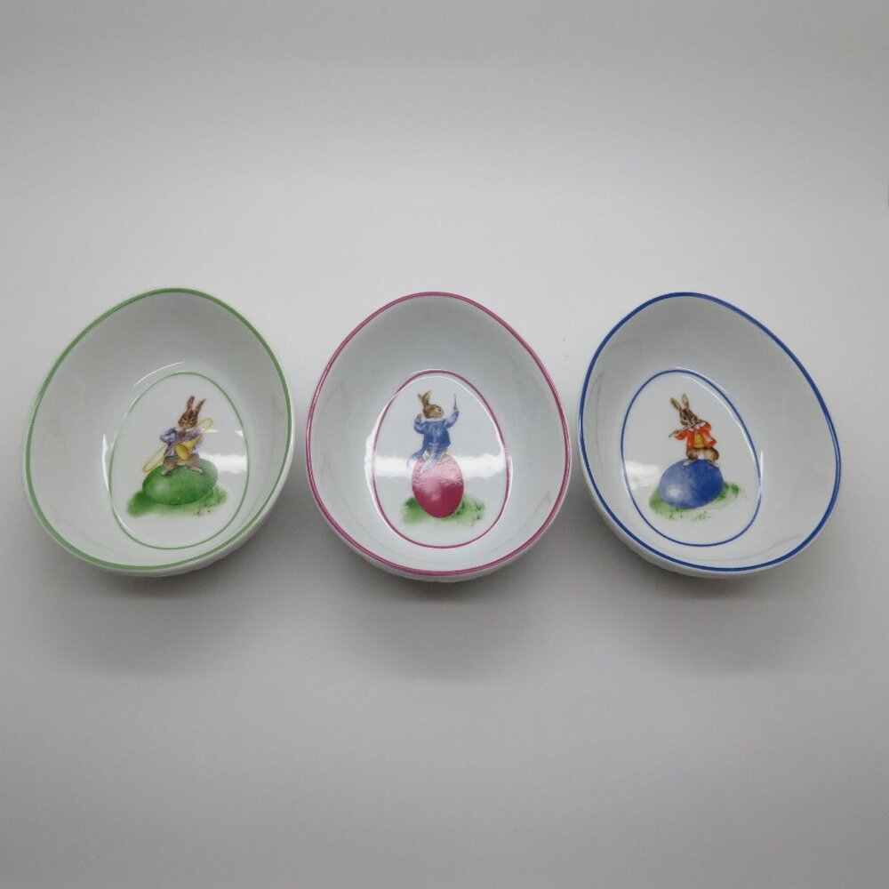 Williams Sonoma Bunny Rabbit Ceramic Ramekins Set of 3